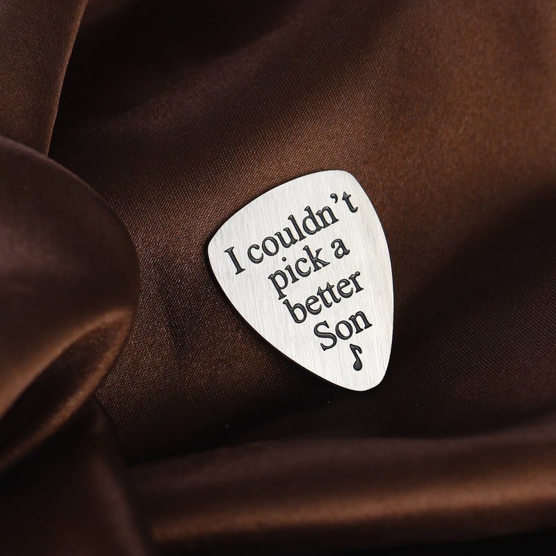 YeeQin I Couldnâ€™t Pick A Better Son Guitar Pick Jewelry Gift for Son From Mom Dad Musician Gifts - Image 2